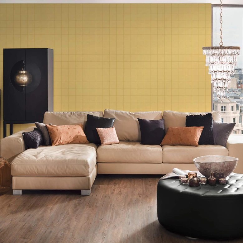Architects Paper Vliestapete Luxury wallpaper geometrische Tapete gelb, metallic 