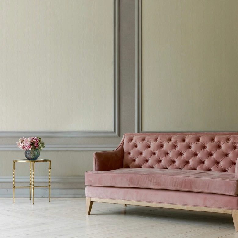 Unit wallpaper in cream A.S. Creation non-woven wallpaper with light structure living room 