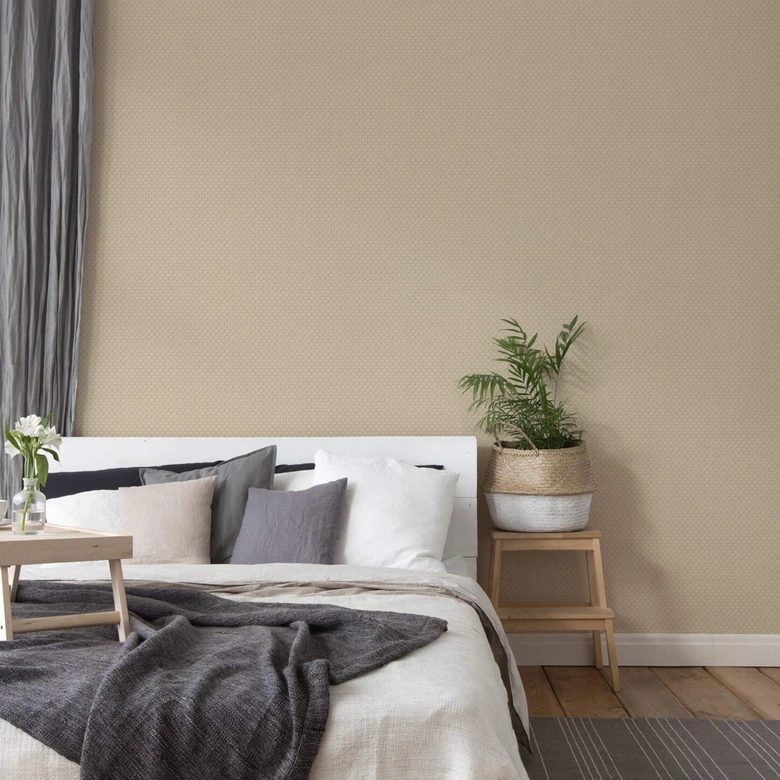 A.S. Creation non-woven tapet i beige og bronze ensfarvet tapet 