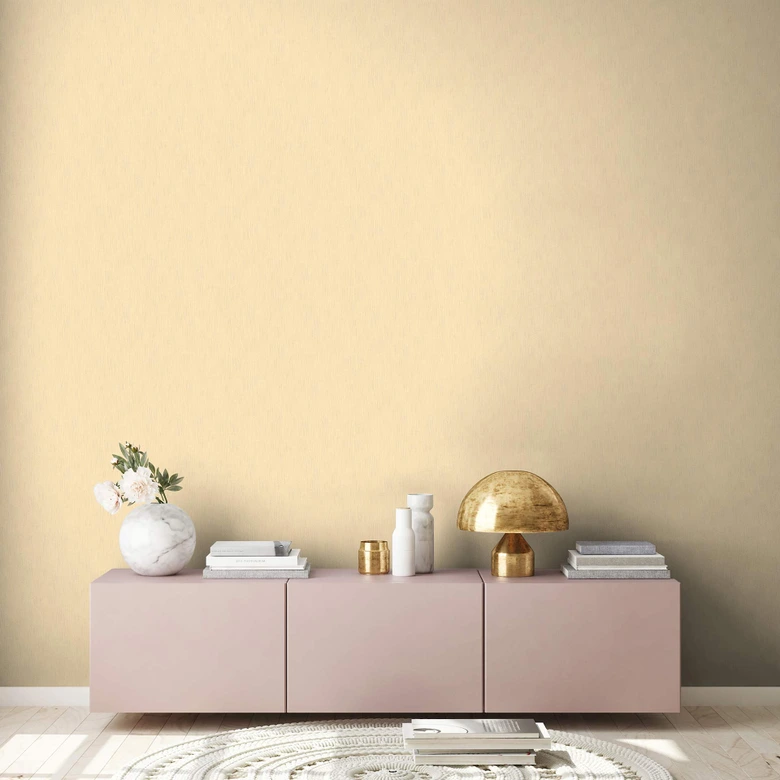 Architects Paper Metallic Silk Papier peint uni, Jaune  