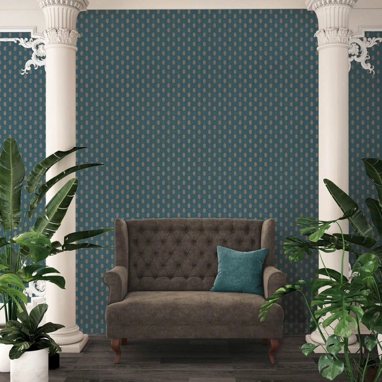Architects Paper Papier Peint Design Absolutely Chic Graphique Bleu Marron Beige  