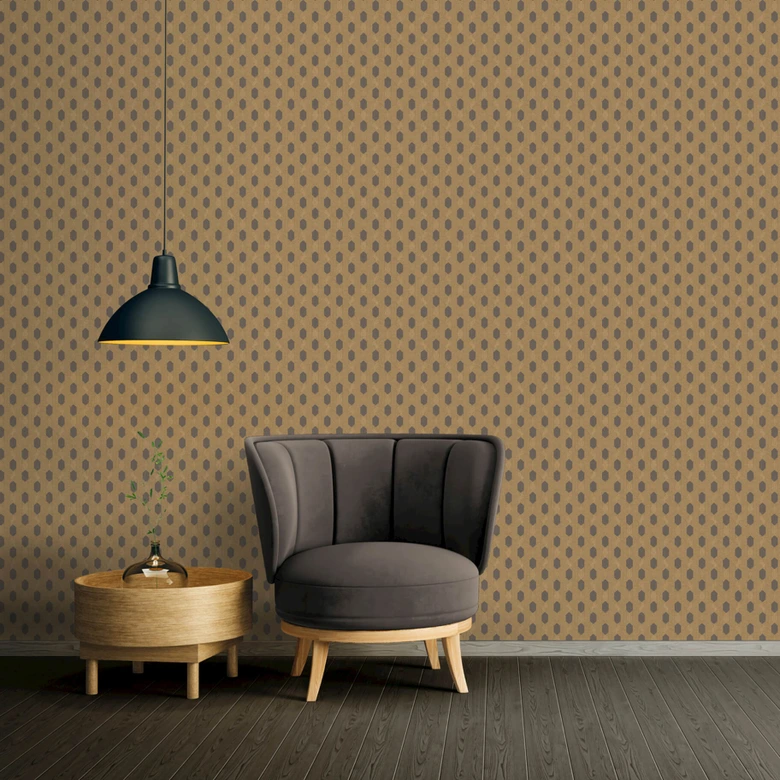 Architects Paper Vliestapete Absolutely Chic grafische Tapete braun, metallic, schwarz 