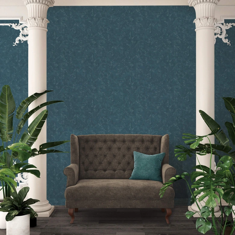 Architects Paper Papier Peint Design Absolutely Chic uni Bleu Gris Argent  