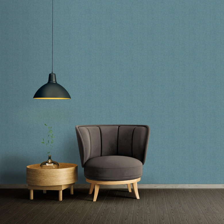 Architects Paper Vliestapete Absolutely Chic Unitapete einfarbig blau, metallic 