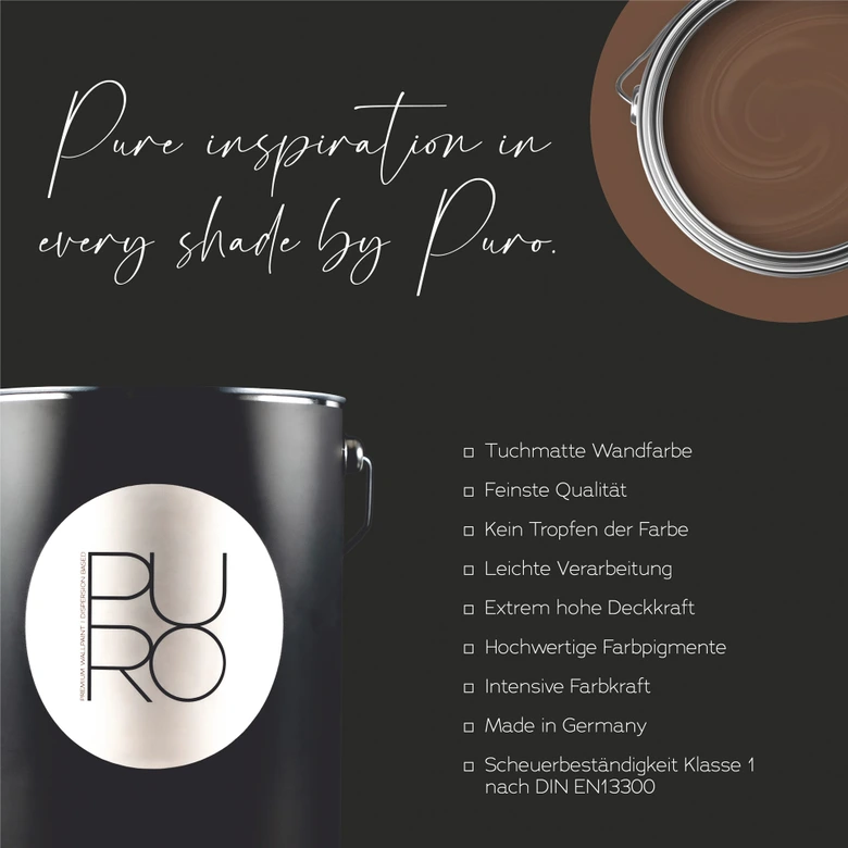 Pintura interior marrón - Pintura interior mate - PURO c7020 marrón relajante 