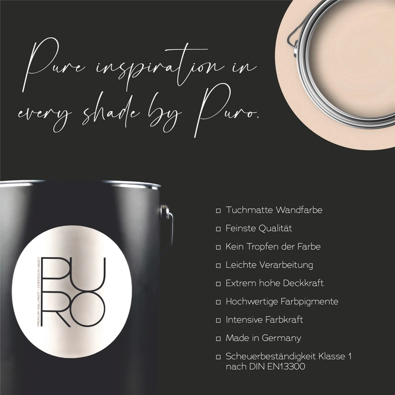 Peinture murale premium crème - PURO c7023 beige sable 