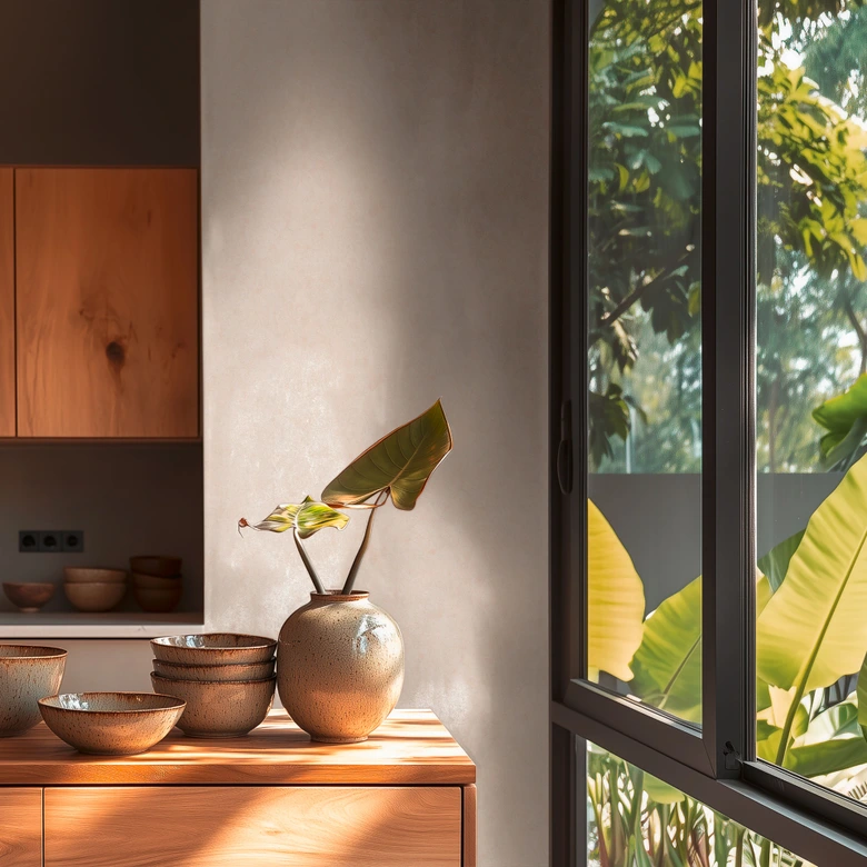 Betonoptik-Tapete Creme – Vliestapete hell & natürlich strukturiert 