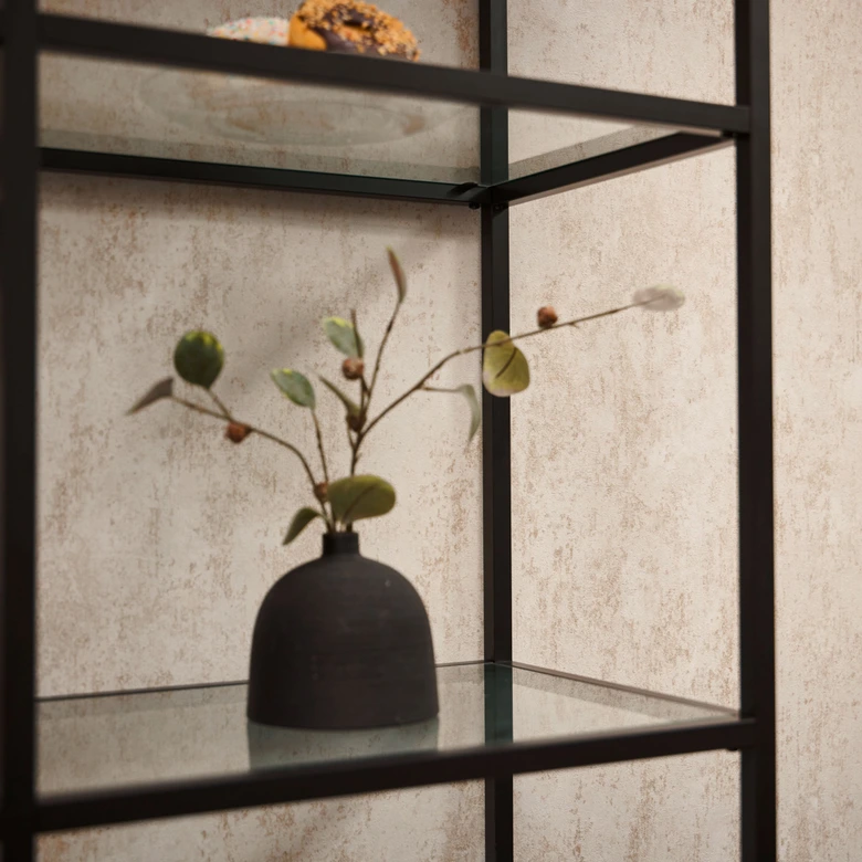 Papel pintado no tejido con aspecto de hormigón beige crema - Papel pintado texturado con carácter de yeso  