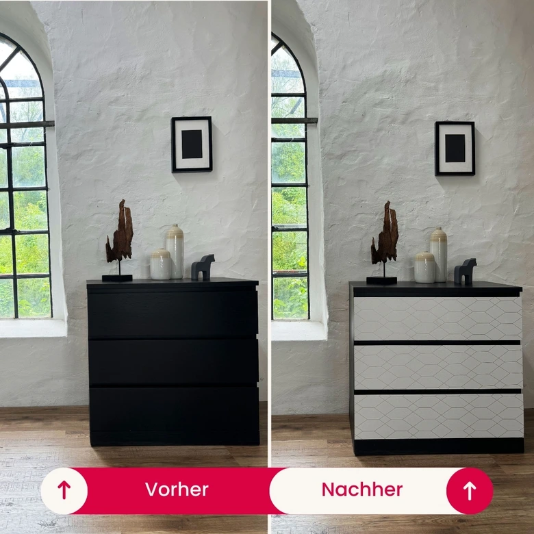 Selbstklebende Tapete & Möbelfolie - Kaffe und Pizza - weiß, beige - Rolle 840x53 cm  