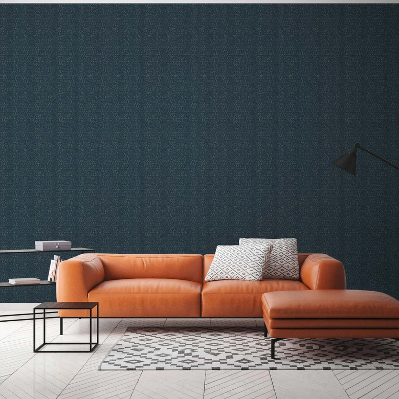 Papel pintado diseño moderno azul verde - Papel pintado tejido-no tejido con diseño para el salón 