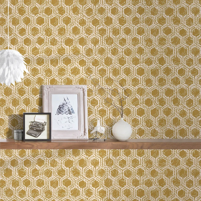 Architects Paper Vliestapete Alpha geometrische Tapete beige, metallic 