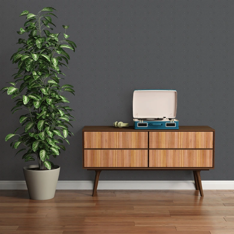 A.S. Création Attractive Papier peint intissé géométrique - gris 