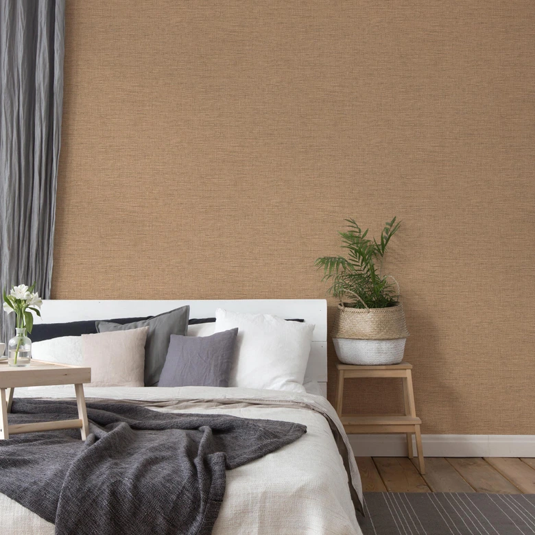 Livingwalls Tapete in Textil Optik Desert Lodge Vliestapete braun 