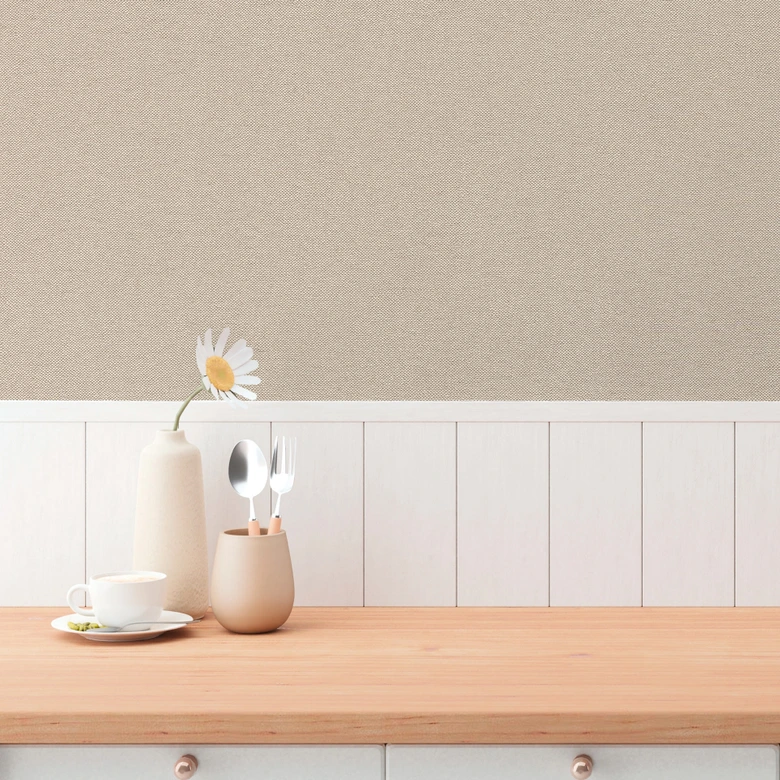 Vliestapete in Braun-Beige – Natürlicher Look mit textiler Struktur 