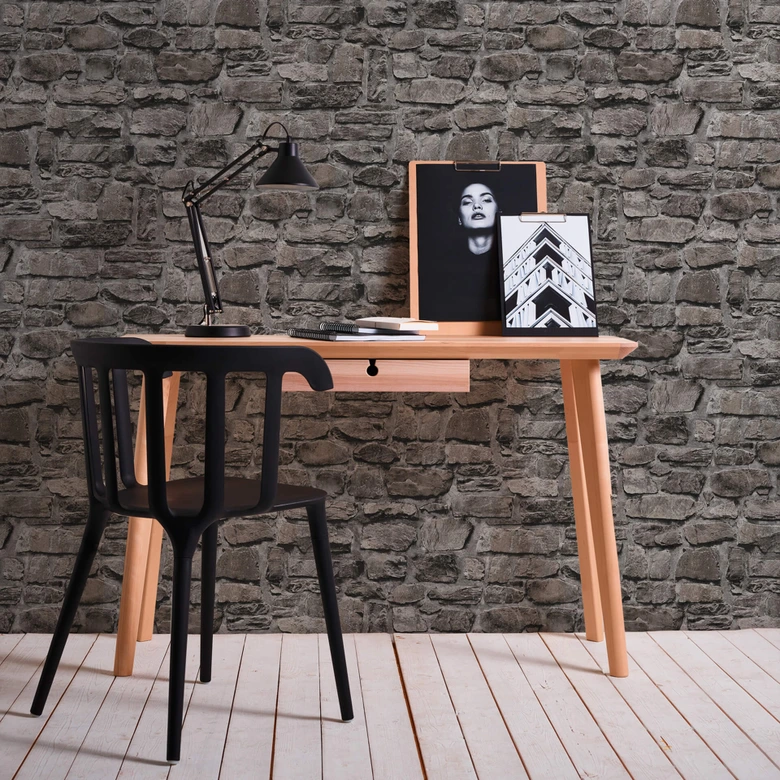 A.S. Création Il Decoro Papier peint effet brique - Noir 