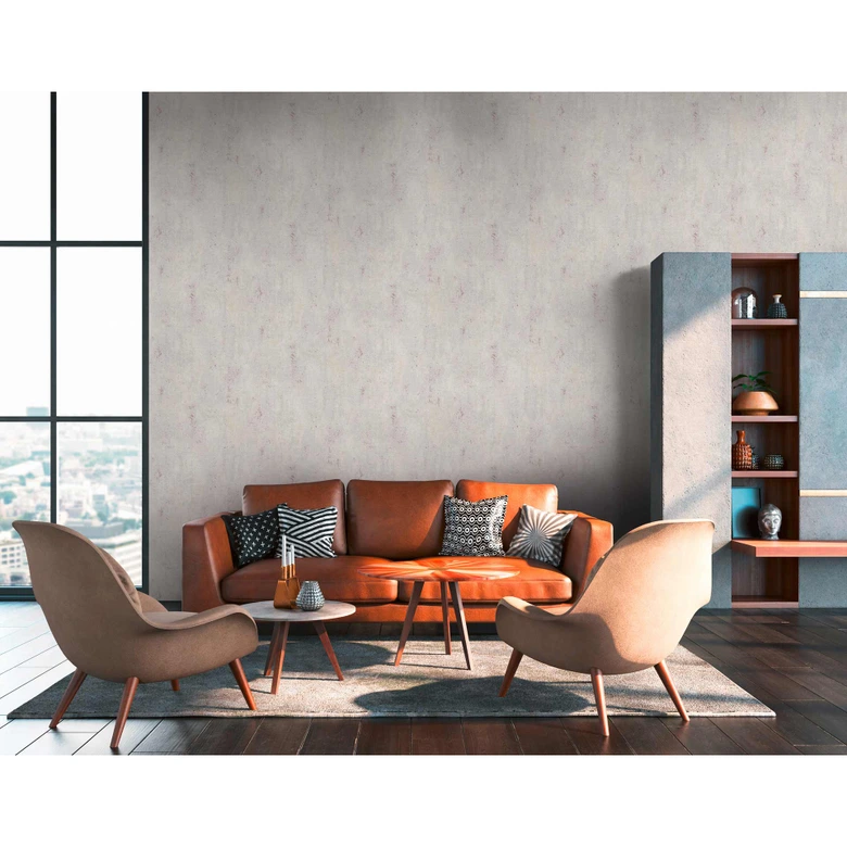 Livingwalls Metropolitan Stories 2 Ava - New York Papier peint effet béton, Beige, Gris, Rouge 