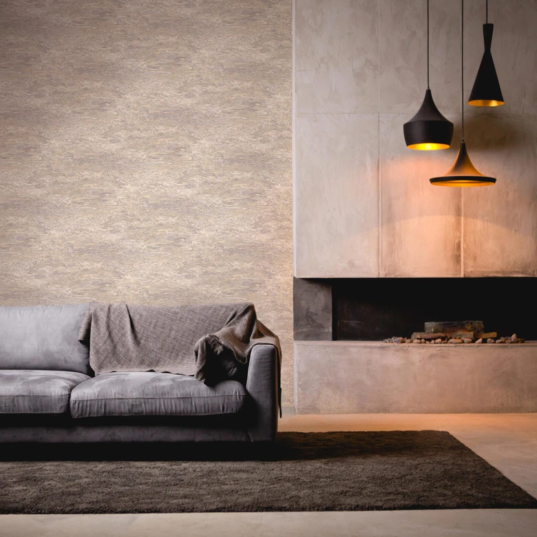 Livingwalls abstrakte Tapete My Home My Spa Vliestapete Feminine Powdery Home graubeige, silber 