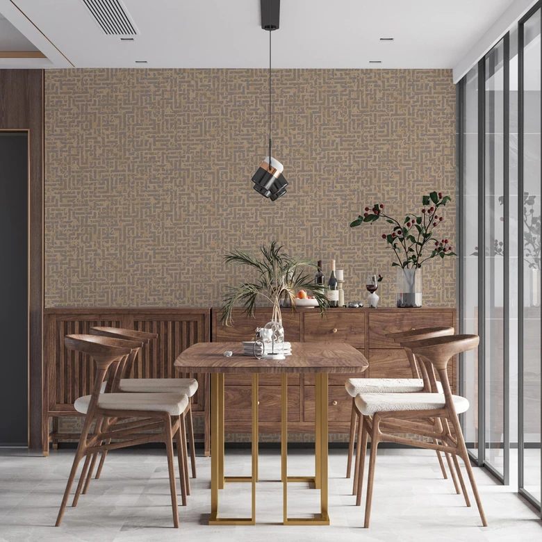 Livingwalls Ethnotapete My Home My Spa Vliestapete Study Libary Home hellbraun, silber, gold 