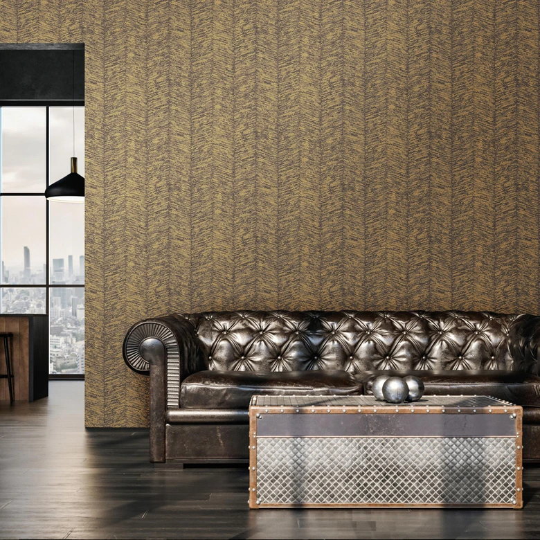 Livingwalls Ethnotapete My Home My Spa Vliestapete Natural Cosy Home senfgelb, graubeige 