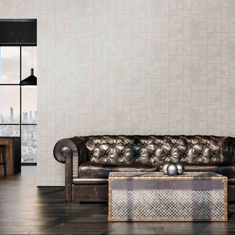 Livingwalls Art Déco Tapete My Home My Spa Vliestapete Feminine Powdery Home weißgrau, gold 