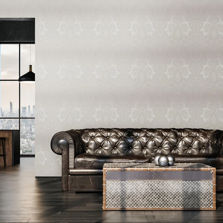 Livingwalls Paisley Tapete My Home My Spa Vliestapete Romantic Home grau 