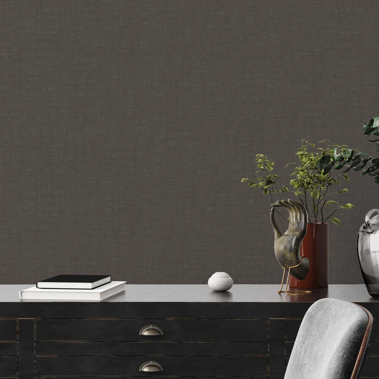 Vliestapete Anthrazit Schwarz - Moderne hochwertige Wohnzimmer Tapete 