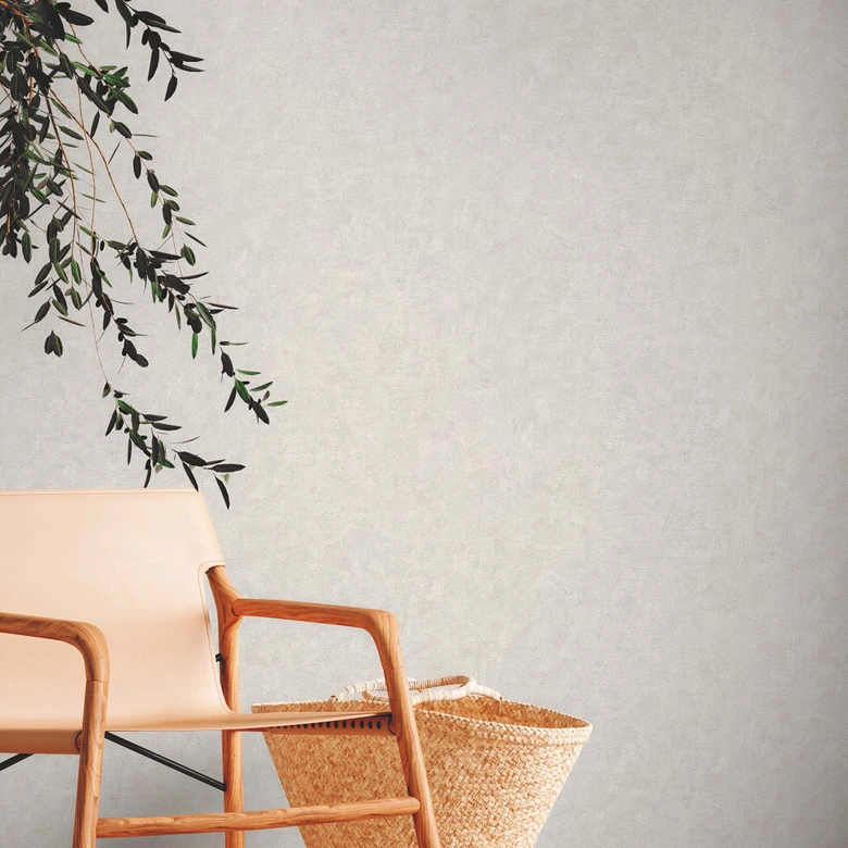 Uni Tapete Used Look - Vliestapete PVC-Frei von A.S. Création Grau Beige 386395 