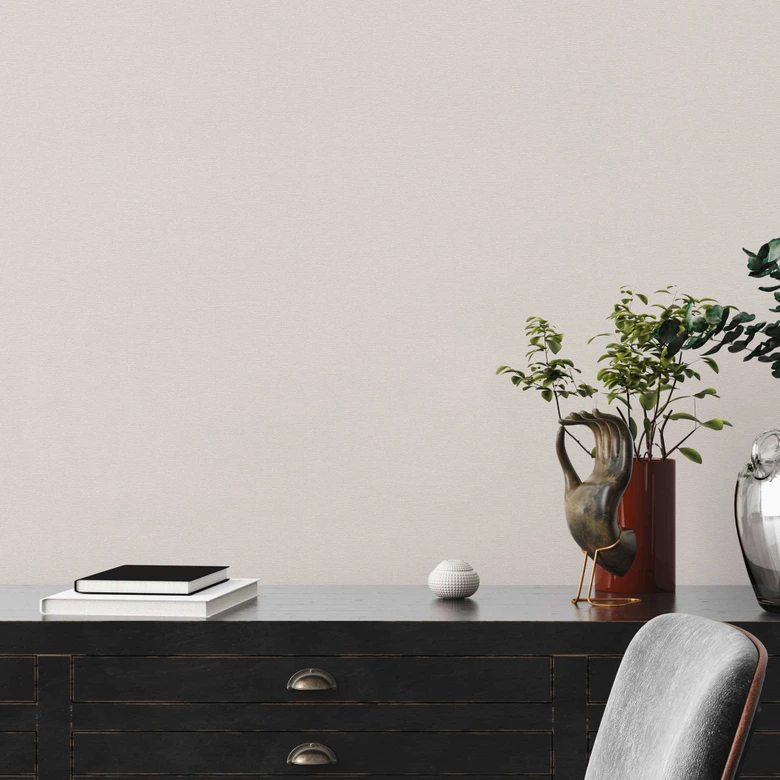 Unitapete Weiß - Einfarbige Vliestapete - Strukturtapete Wohnzimmer Schlafzimmer Büro 