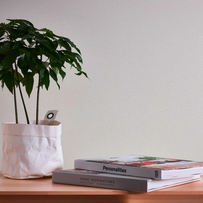 Tapeta flizelinowa, do malowania, biała - jednokolorowa teksturowana tapeta do odklejania i przyklejania - tapeta do salonu i biura 