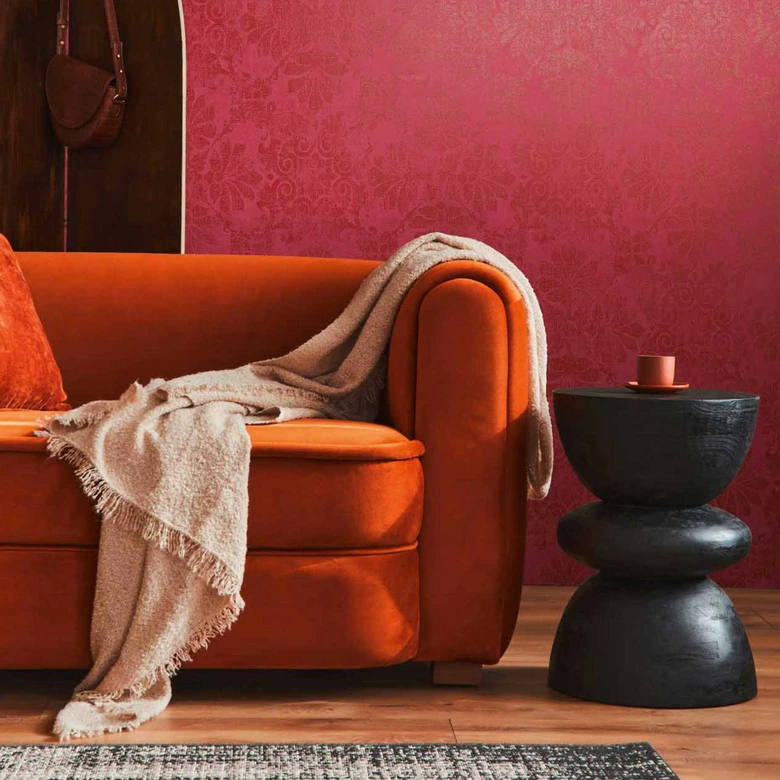 A.S. Création Vliestapete Memory Barocktapete mit Ornamenten Glitzereffekt metallic, rot 