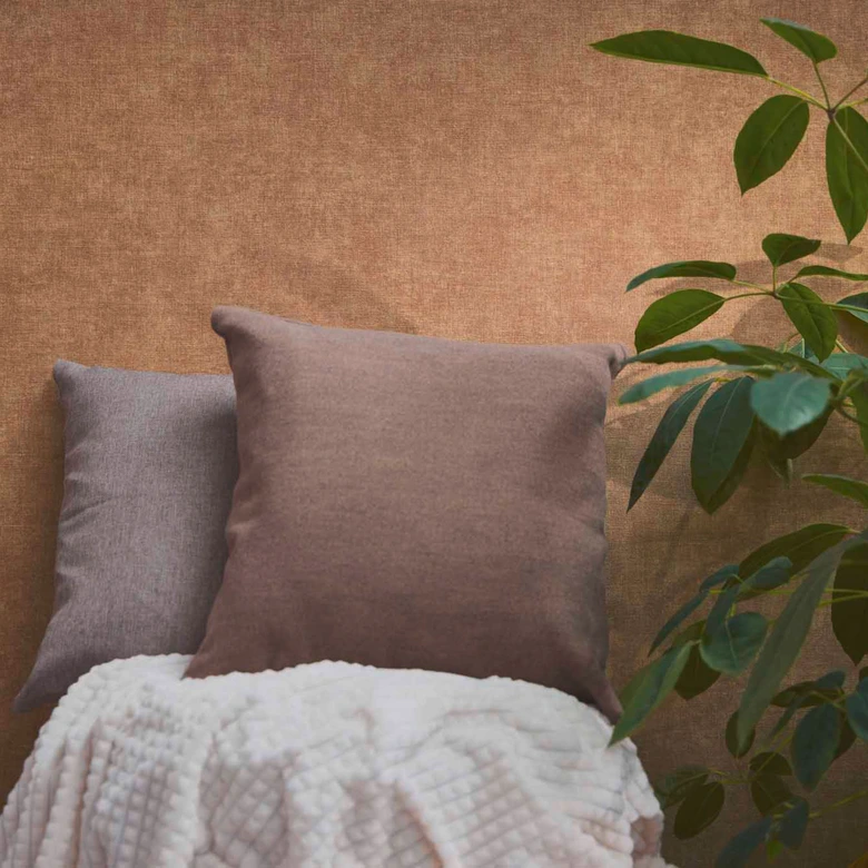 Beige textured plain wallpaper - elegant wall design - non-woven wallpaper 