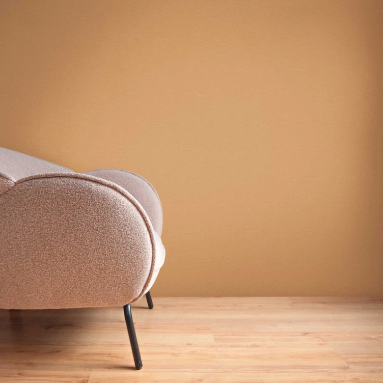 Strukturtapete in Leinenoptik Senfgelb – Moderne Vliestapete warm & einladend 