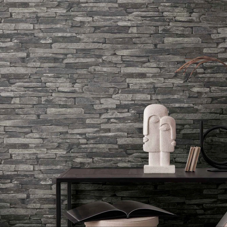 A.S. Création behang Best of Wood`n Stone 2nd Edition grijs, zwart 