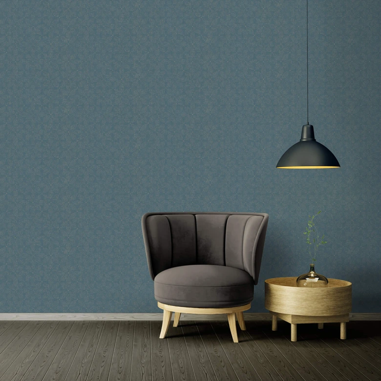 Ethnic Origin A.S. Création Papier peint géométrique -  Bleu or 