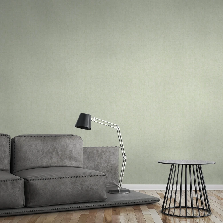 A.S. Création Papier peint Intissé Greenery uni vintage vert 