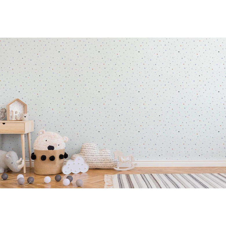 A.S. Création Kinderzimmertapete Little Love Vliestapete mit Punkten grau, weiß, rot 