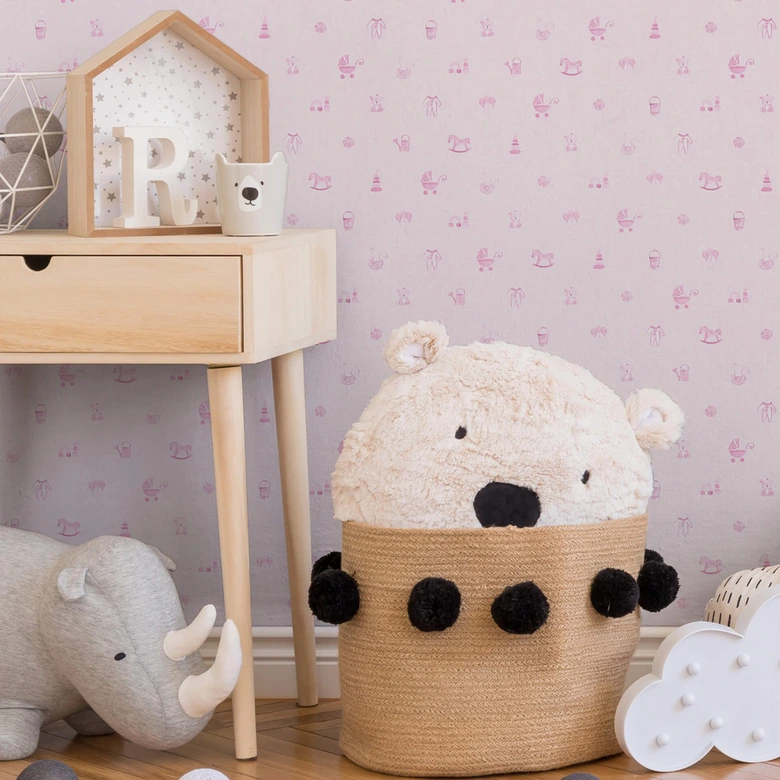 A.S. Création Vliestapete Little Stars Kinderzimmertapete für Babys rosa 