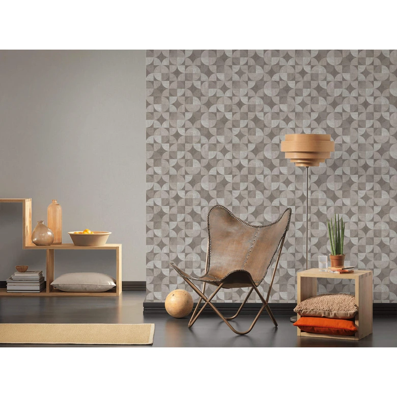 Livingwalls Vliestapete Metropolitan Stories Unitapete einfarbig grau 