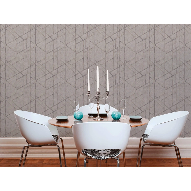 Livingwalls papier peint intissé Metropolitan Stories papier peint Francesca Milan gris;métallisé 