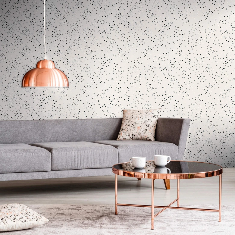 Livingwalls Vliestapete New Walls 50's Glam metallic, schwarz, weiß 