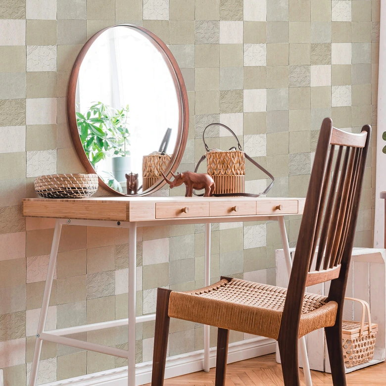 Livingwalls Papier peint intissé New Walls Finca Home motif carrelage crème, gris 