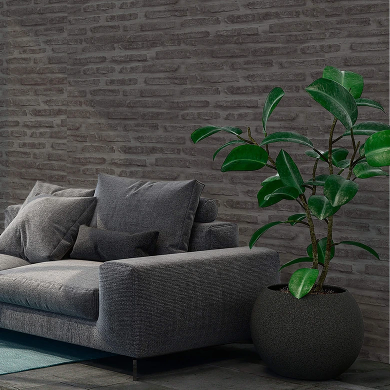 Livingwalls Vliestapete New Walls Loft Living Tapete in Steinoptik Backstein grau, schwarz 