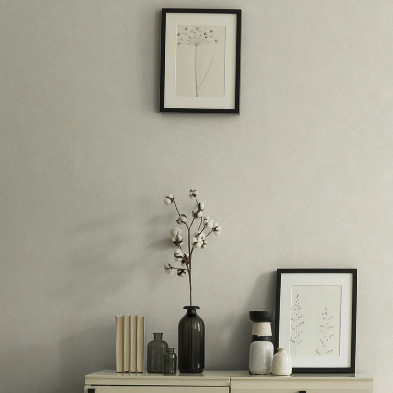 Strukturtapete, Unitapete creme, weiß, Vliestapete New Walls von Livingwalls 