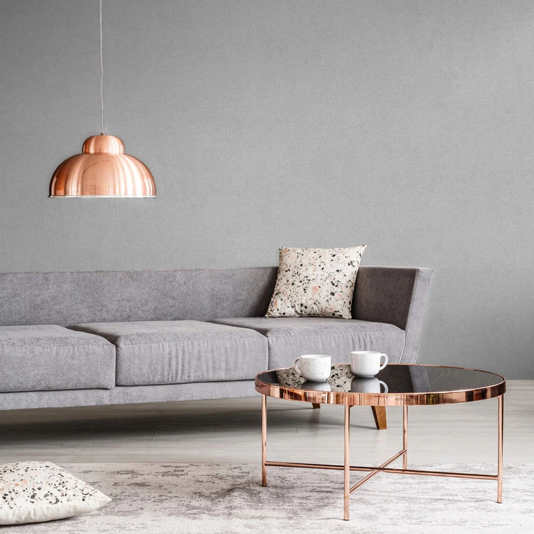 Papel pintado tejido-no tejido de Livingwall Papel pintado unitario New Walls gris liso 