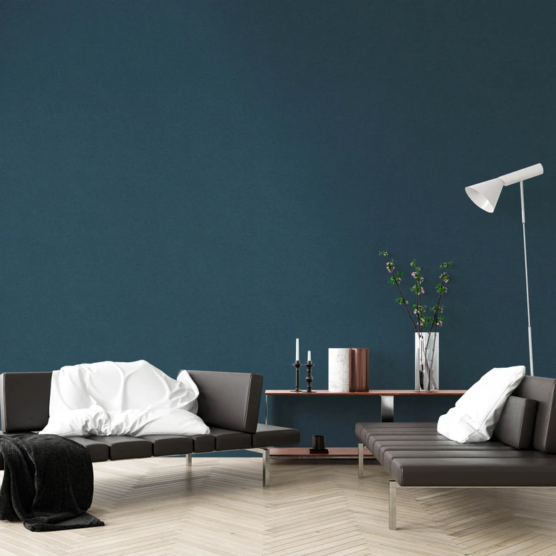 Livingwalls Vliestapete New Walls Unitapete einfarbig blau 