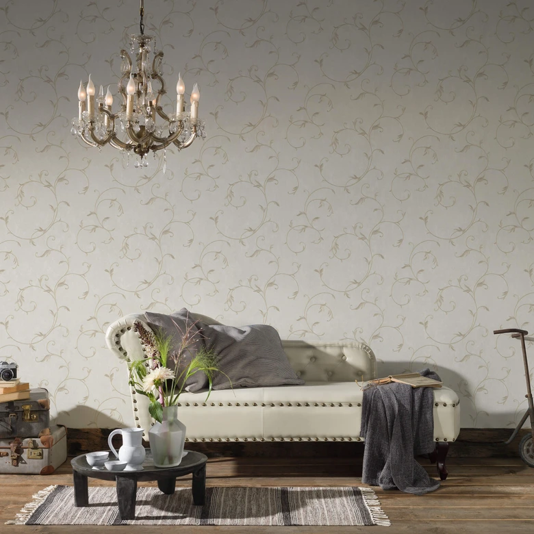 A.S. Création Vliestapete Romantico Barocktapete mit Ornamenten beige, creme, metallic 