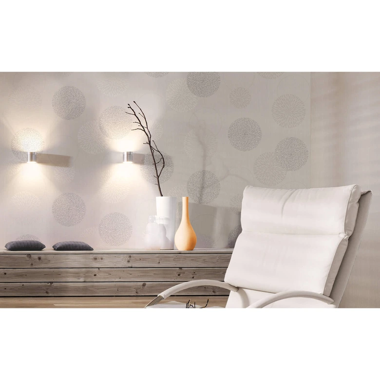 A.S. Création Vliestapete Spot Blumentapete floral Glitzereffekt grau 