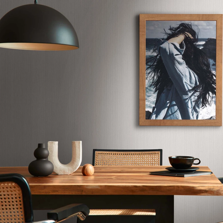 Tapete Grau Silber Metallic-Effekt Vliestapete für Wohnzimmer, Schlafzimmer 