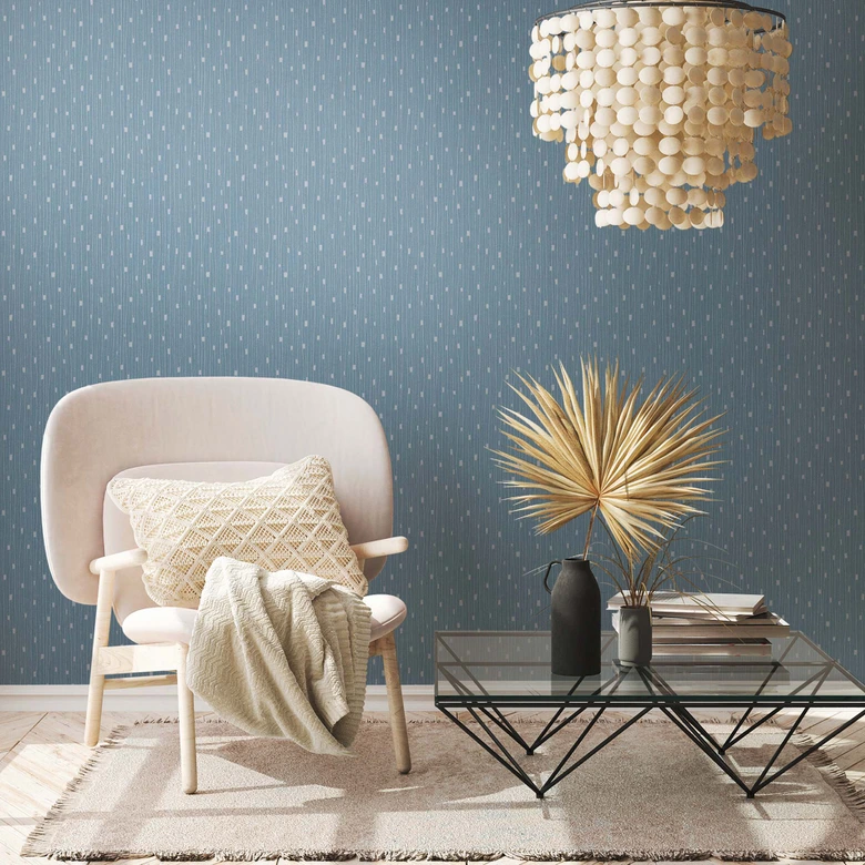A.S. Création non-woven wallpaper The BOS - modern striped wallpaper blue, silver 