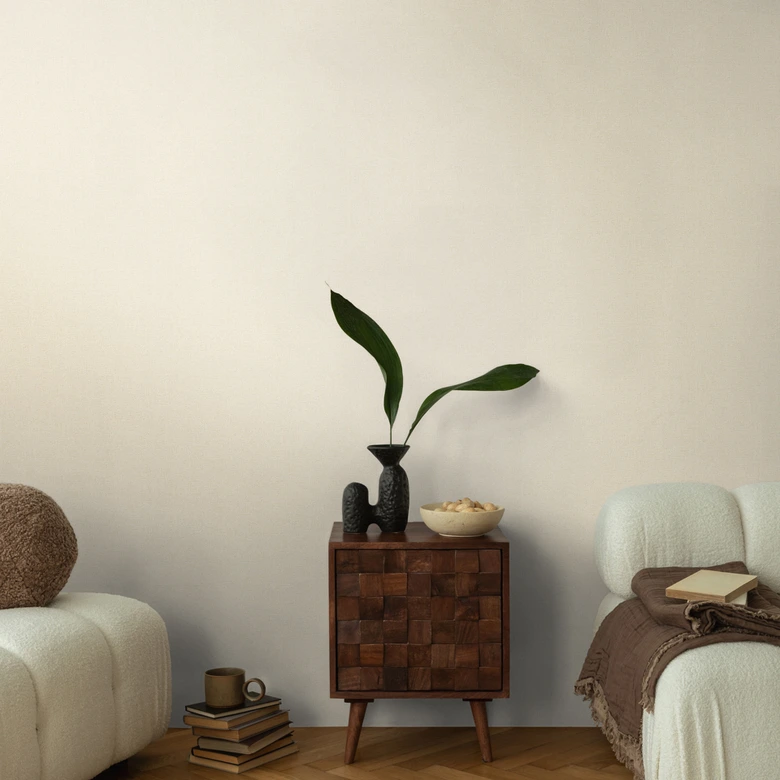 COSMOPOLITAN Struktur-Tapete Creme Metallic - moderne Uni Vliestapete Wohnzimmer 